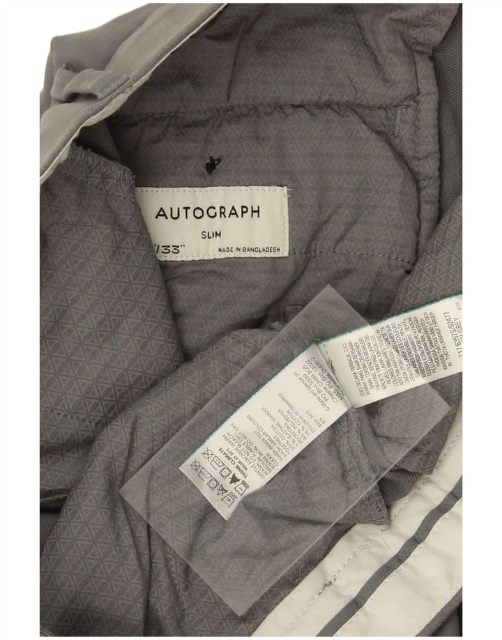 Мужские брюки-чиносы MARKS & SPENCER с автографом W32 L33 серые, хлопковые