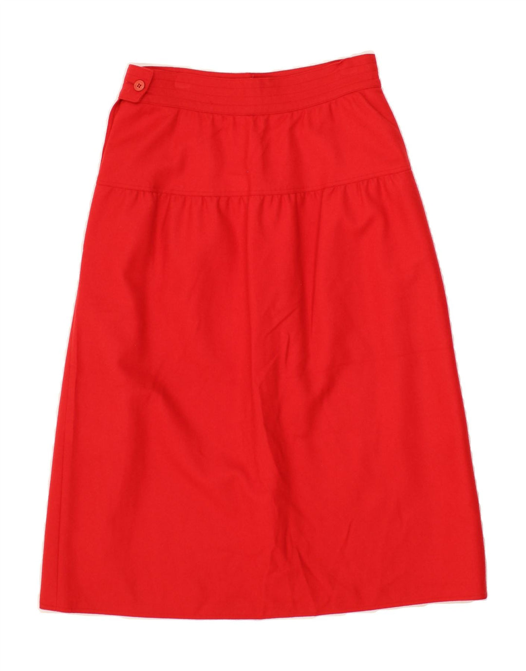 VINTAGE Womens A-Line Skirt EU 38 Medium W28 Red Wool Vintage Vintage and Second-Hand Vintage from Messina Hembry 