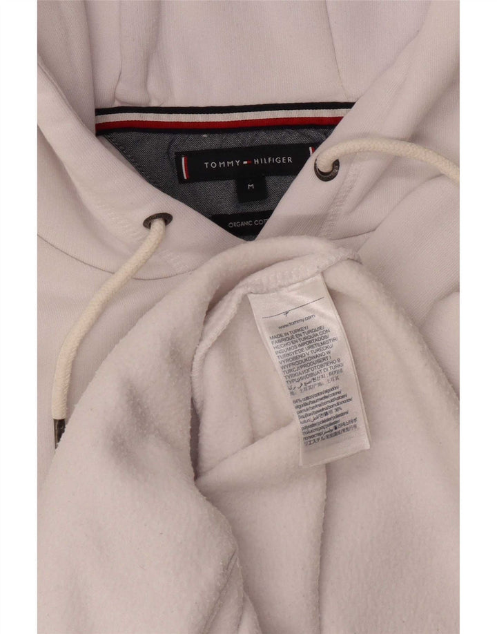 Tommy Hilfiger Мужской джемпер с капюшоном с рисунком, средний белый хлопок, хлопок