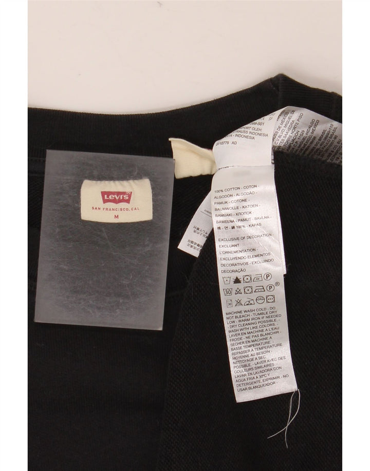 Женский свитер-свитшот LEVI'S UK 14, средний черный, хлопок