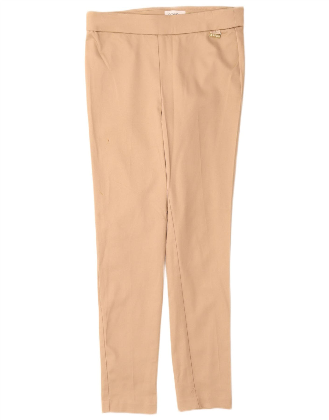 Женские узкие брюки Calvin Klein, маленькие W27 L28, бежевый полиэстер