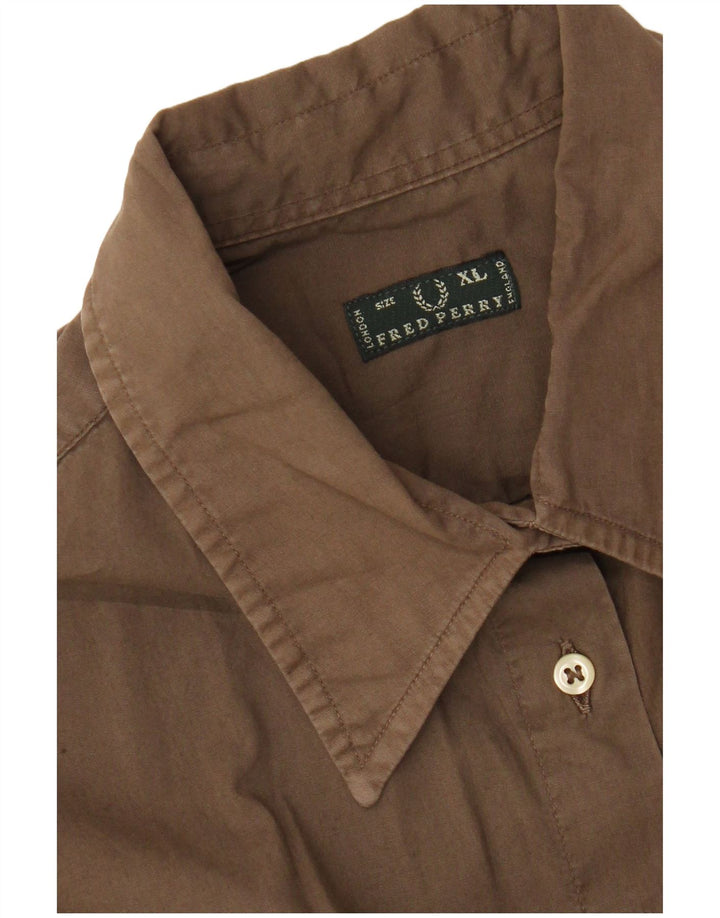 Женская рубашка Fred Perry UK 18 XL, коричневый хлопок