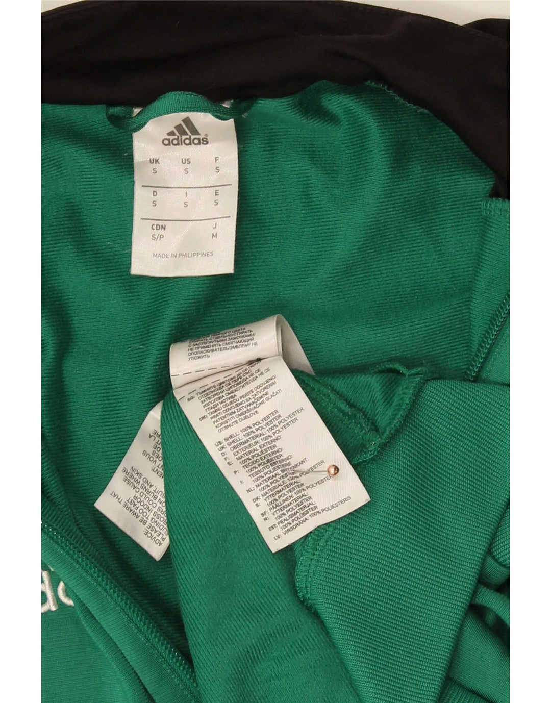 Мужской спортивный костюм Adidas, верхняя куртка, маленький зеленый полиэстер с цветными блоками