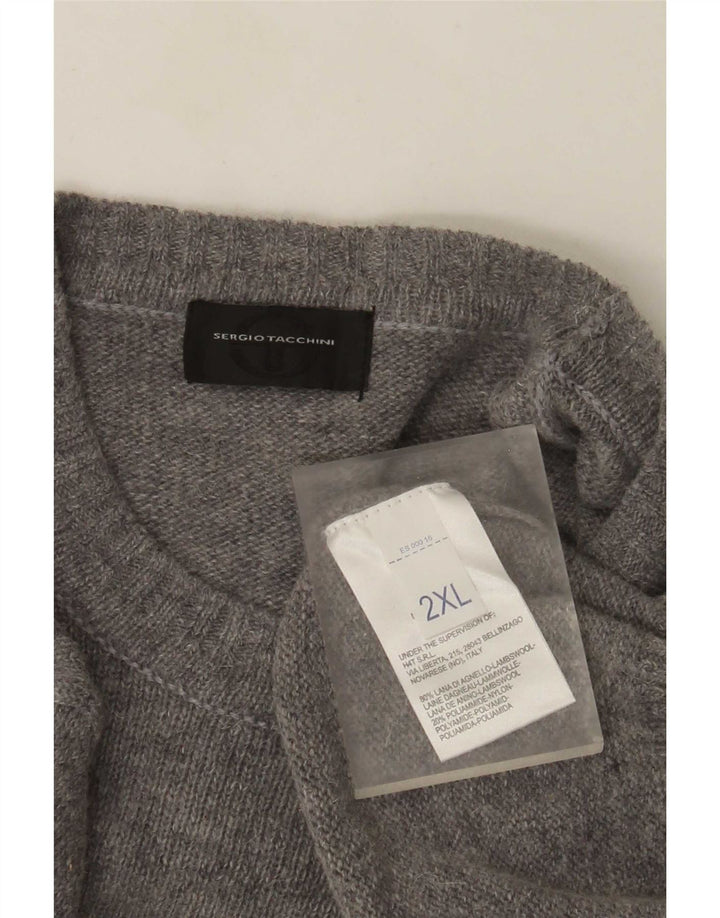 Мужской джемпер с круглым вырезом Sergio Tacchini 2XL, серая шерсть