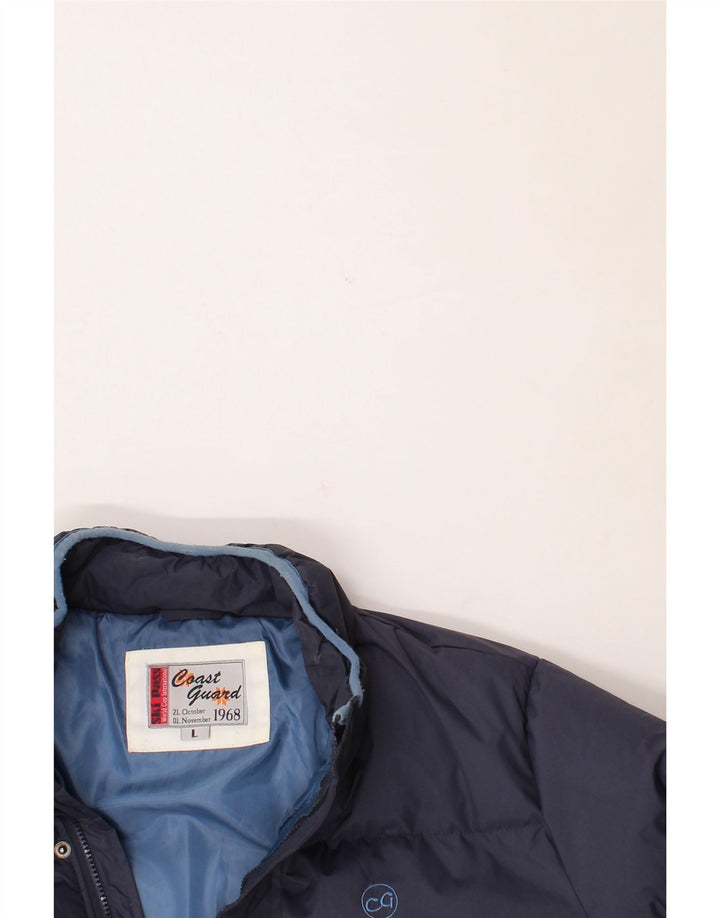 COAST GUARD Mens Padded Jacket UK 40 Large Navy Blue Polyester Winter Vintage Coast Guard and Second-Hand Coast Guard from Messina Hembry 