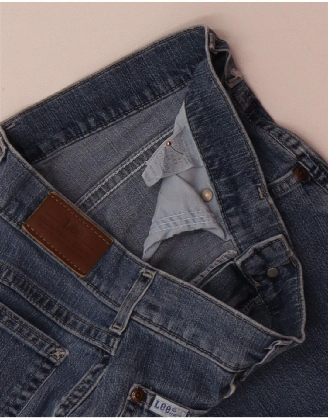 Женские джинсовые шорты LEE W28, хлопковые, среднего синего цвета