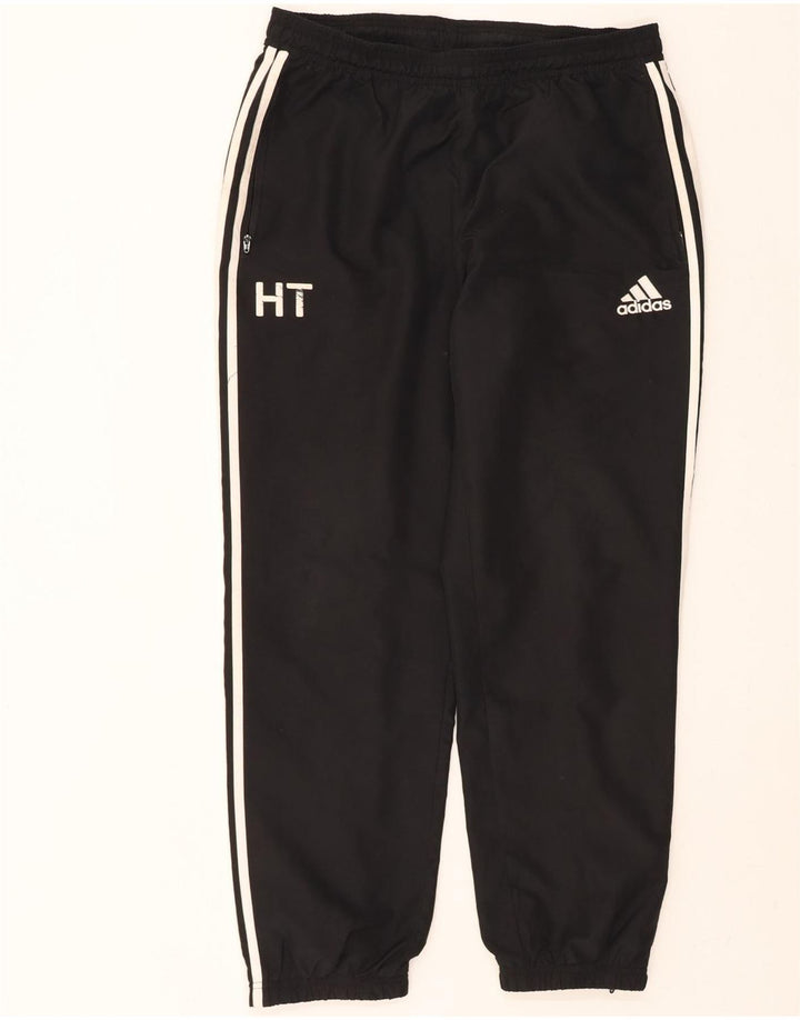 ADIDAS Mens Graphic Tracksuit Trousers Joggers Large Black Polyester Vintage Adidas and Second-Hand Adidas from Messina Hembry 