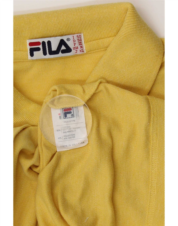 Мужская Рубашка Поло Fila IT 50 Средне Желтый Хлопок