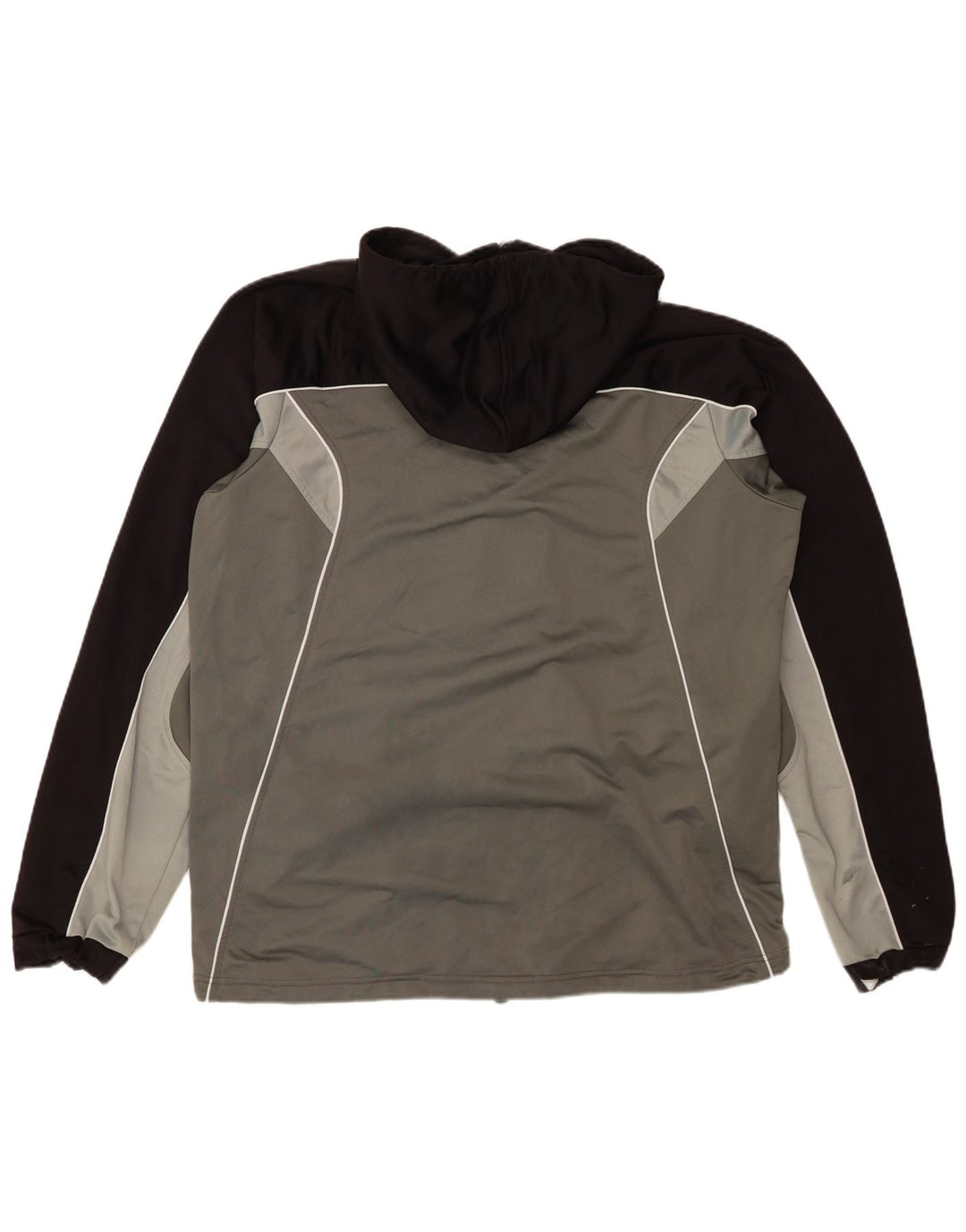 Мужской свитер с капюшоном на молнии ASICS XL, цветной блок, серый