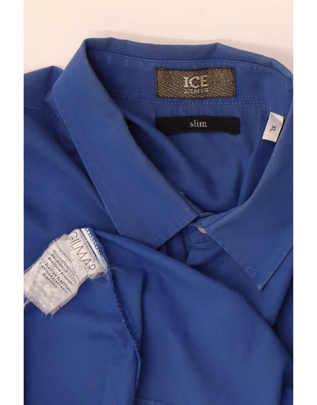 Мужская тонкая рубашка Iceberg XL, синяя, хлопок