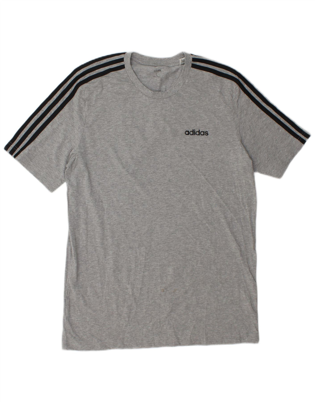 Мужская футболка Adidas Top большого размера, серый хлопок