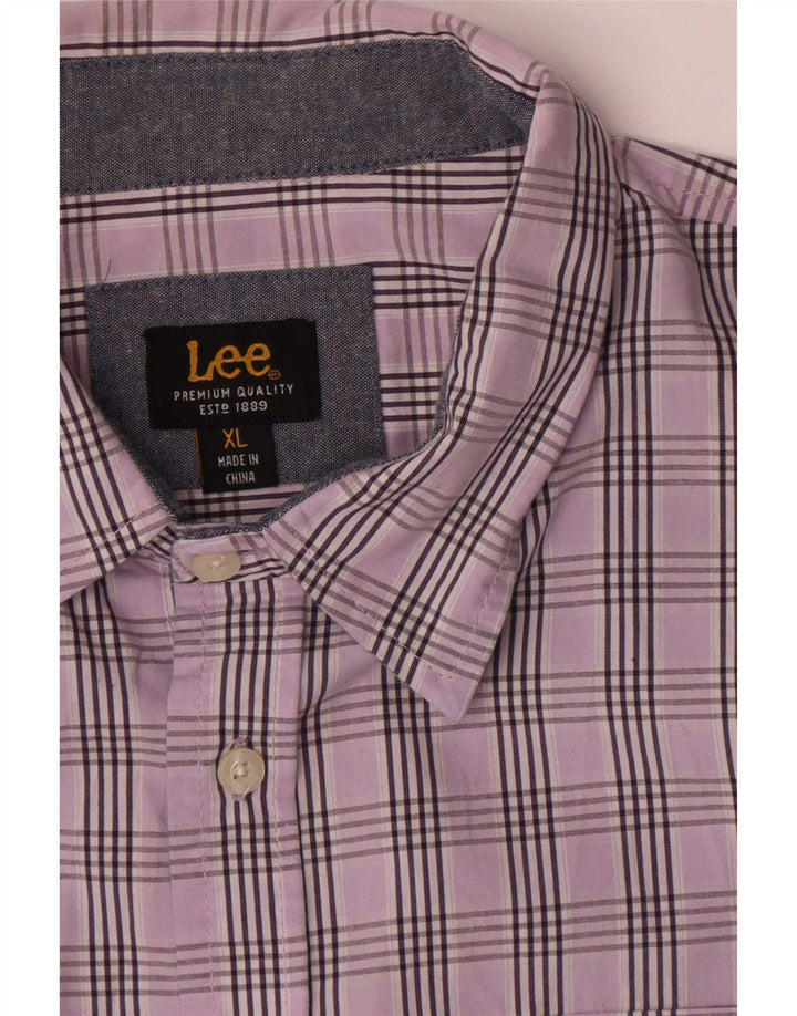 Мужская рубашка Lee XL, фиолетовая клетка, хлопок