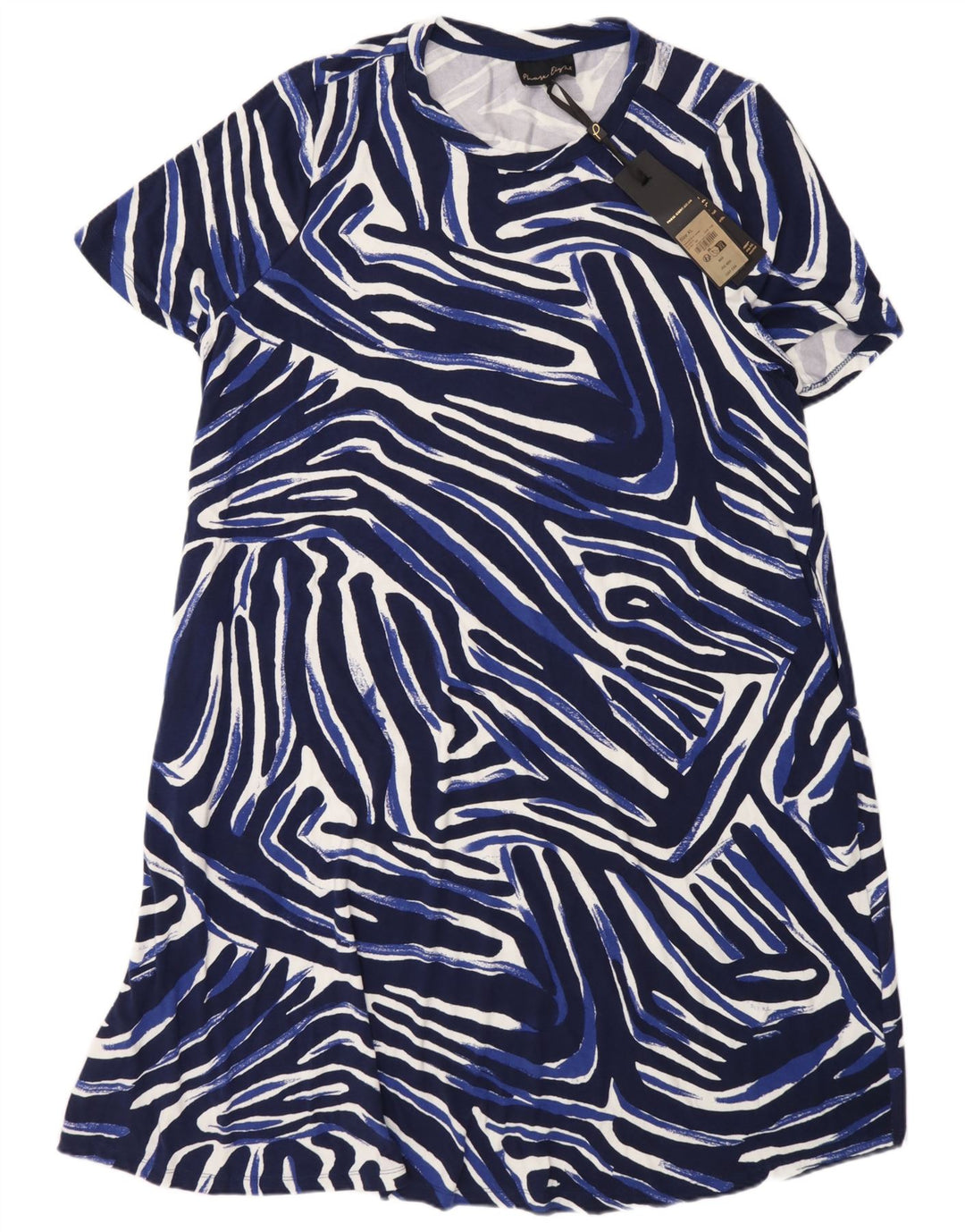Женское платье прямого кроя Phase Eight UK 18 XL, синее, вискоза с геометрическим рисунком