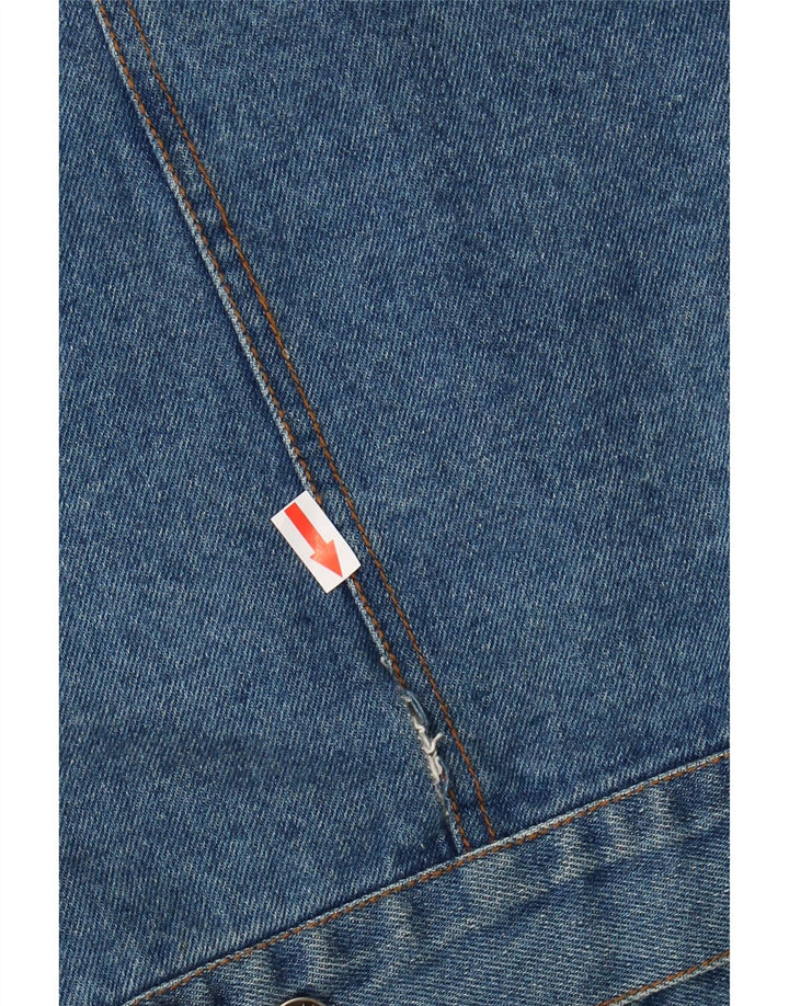 Винтажная мужская джинсовая куртка UK 42 XL, синяя хлопковая классика