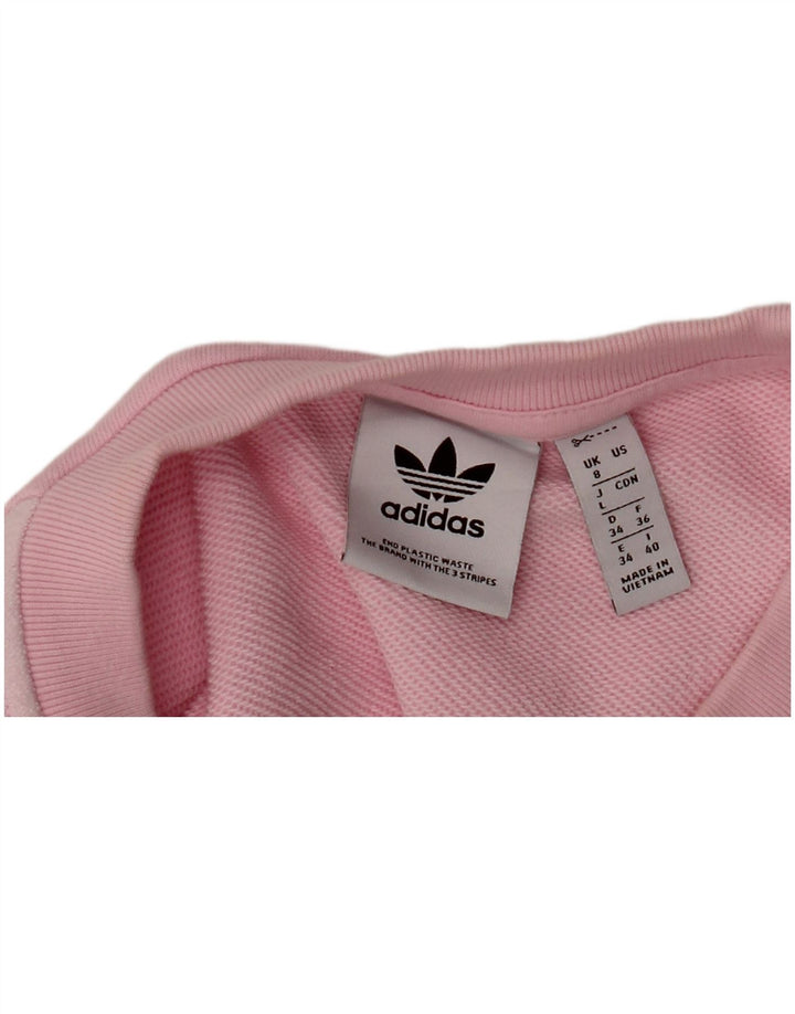 Женский джемпер оверсайз ADIDAS UK 8, маленький розовый, цветной блок
