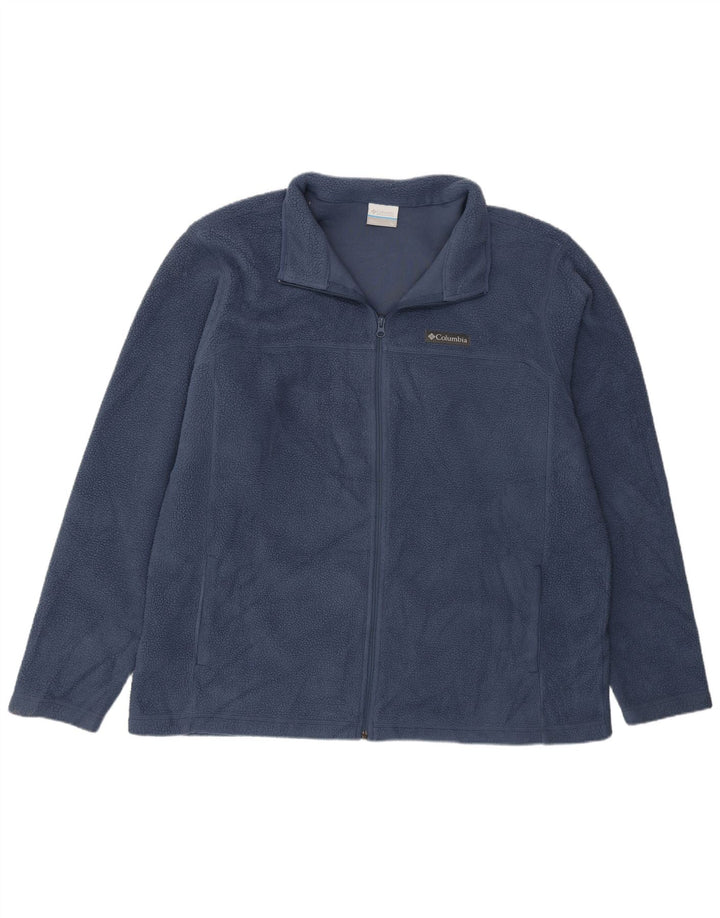Мужская флисовая куртка Columbia UK 42 XL темно-синяя полиэстер