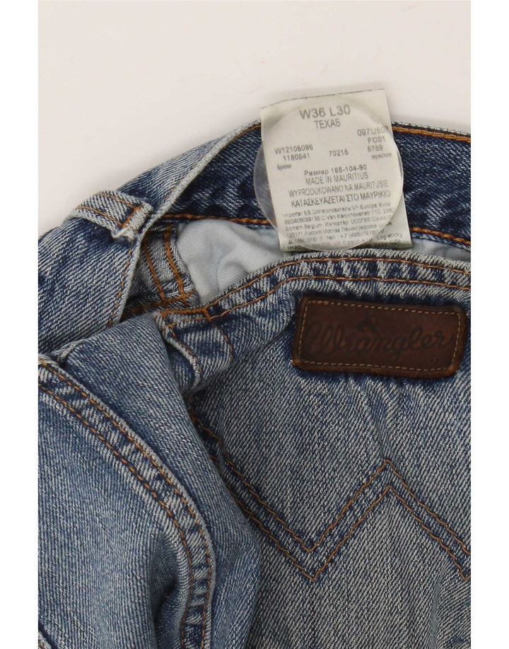 Мужские прямые джинсы Wrangler Texas W36 L30, синий хлопок