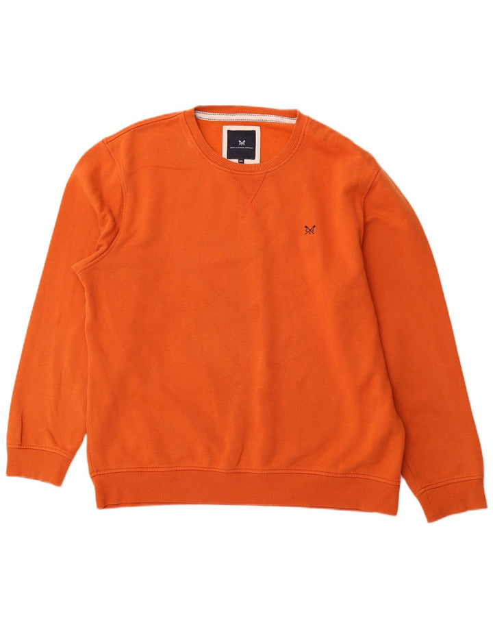 Мужской свитер-свитшот CREW CLOTHING 2XL оранжевый хлопок