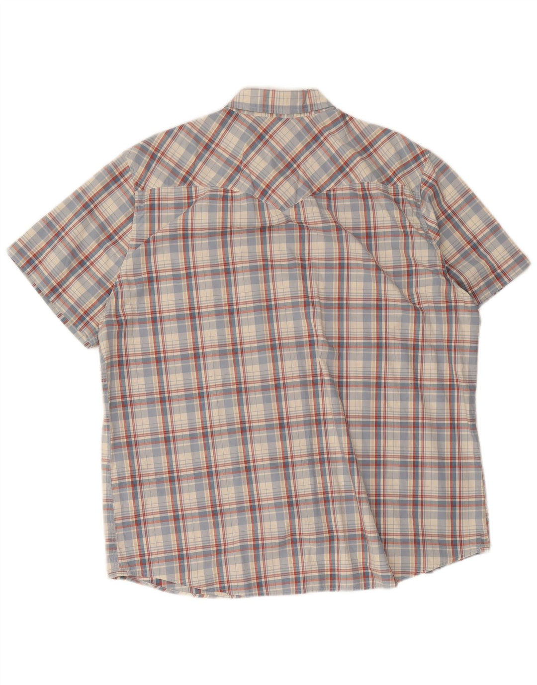 Мужская рубашка с коротким рукавом Levi's 2XL, синяя клетка, хлопок