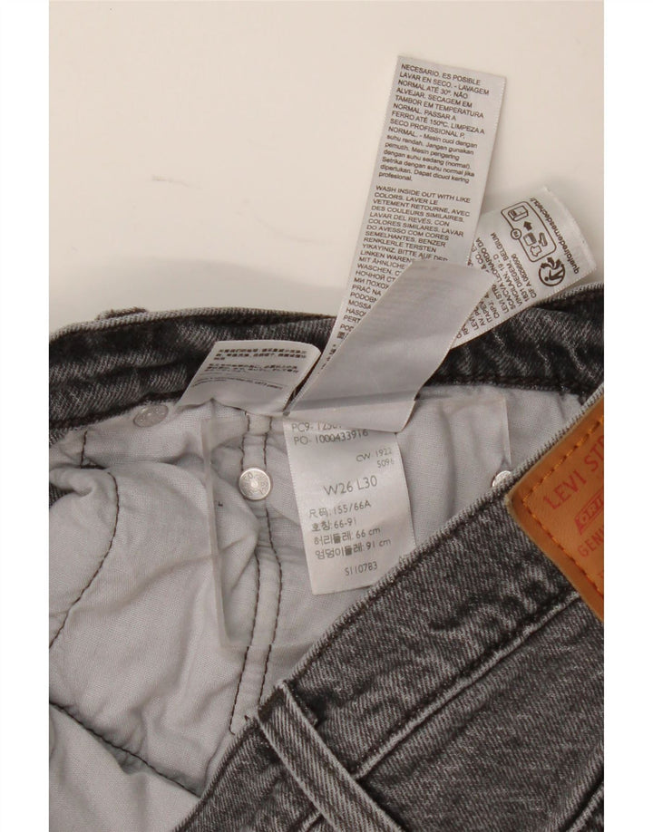 Женские прямые джинсы Levi's 501 W26 L30 серые, хлопок