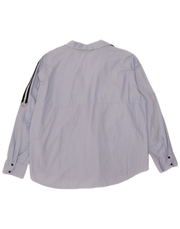 Женская рубашка оверсайз Zara UK 6 XS, синяя, хлопок
