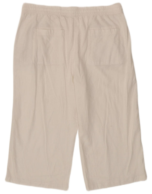 Женские прямые капри Marks & Spencer UK 20 2XL W40 L21 белые
