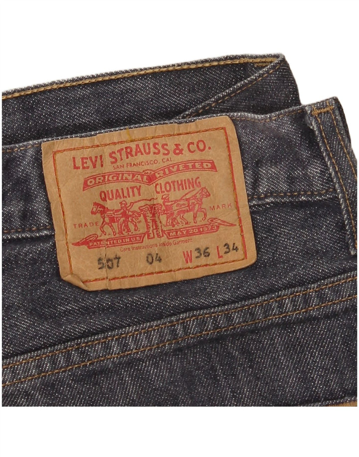 Мужские прямые джинсы Levi's 507 W36 L30 темно-синие, хлопок