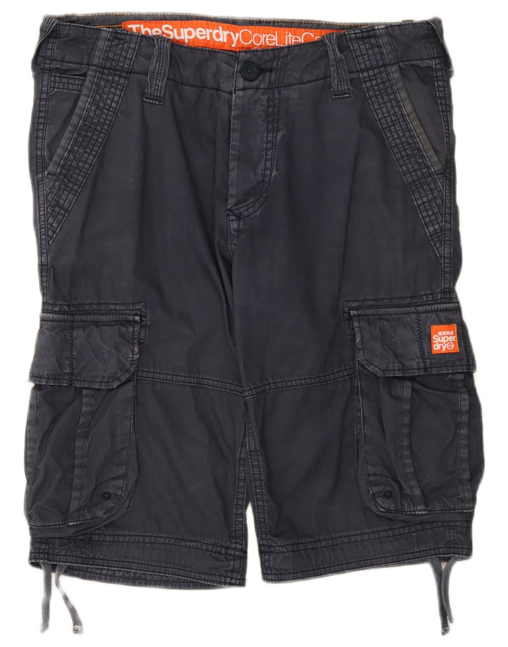Superdry Мужские шорты-карго, маленькие W32, темно-синие, хлопок