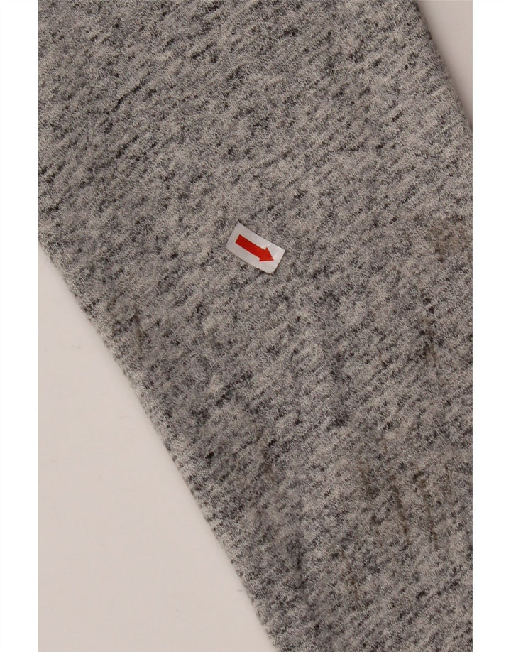 SUPERDRY Мужской свитер свободного кроя с капюшоном на молнии с рисунком XS, серый хлопок с крапинками