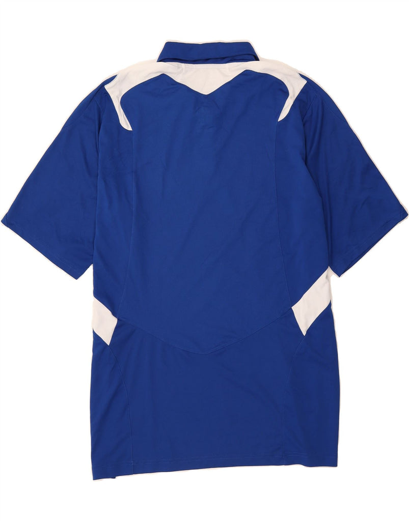 ADIDAS Mens Climacool Football Shirt 2XL Blue Colourblock Polyester Vintage Adidas and Second-Hand Adidas from Messina Hembry 