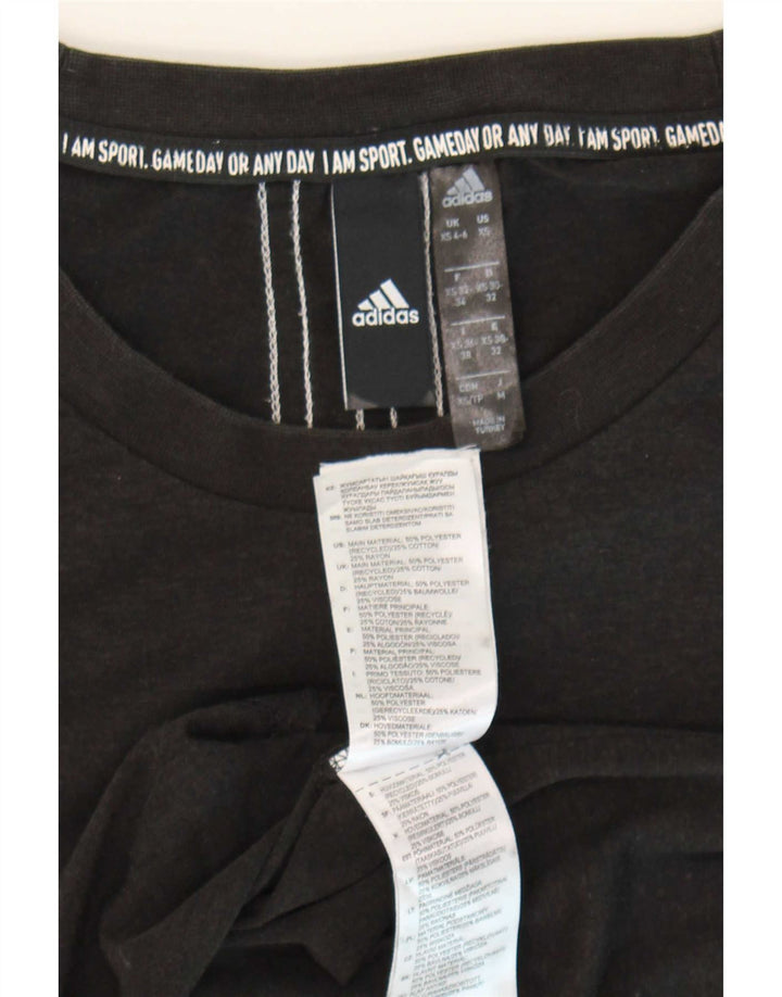 Женская футболка оверсайз Adidas Top UK 4/6 XS Серый полиэстер