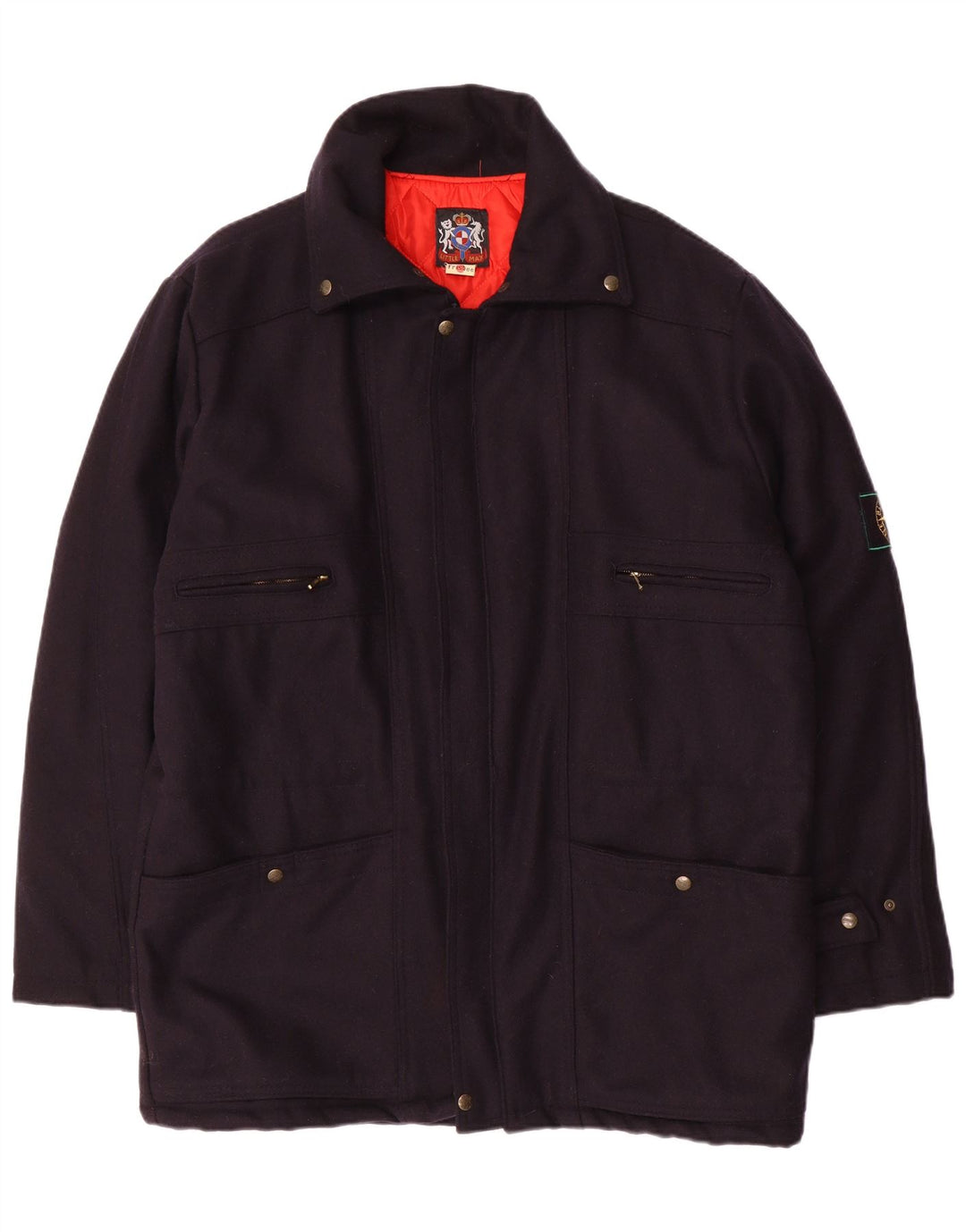 ВИНТАЖНАЯ Мужская ветровка IT 56 3XL Темно-Синяя