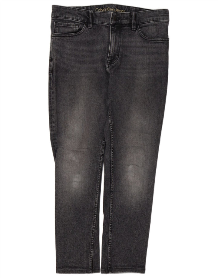 Мужские прямые джинсы CALVIN KLEIN W32 L28 серые, хлопок