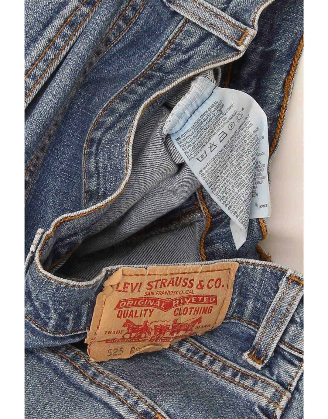 Мужские джинсы Levi's 525 Bootcut W32 L34 синие, хлопок