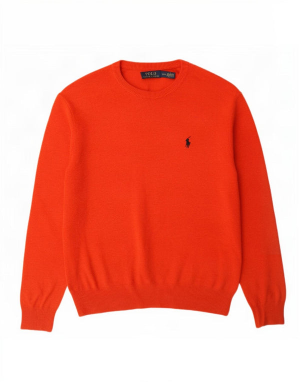 Мужской джемпер с круглым вырезом Polo Ralph Lauren, средний оранжевый шерстяной свитер