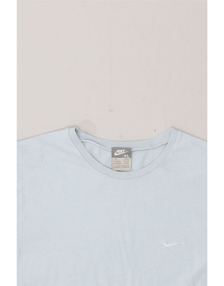 NIKE Womens T-Shirt Top UK 16/18 XL Blue Cotton | Vintage Nike | Thrift | Second-Hand Nike | Used Clothing | Messina Hembry 