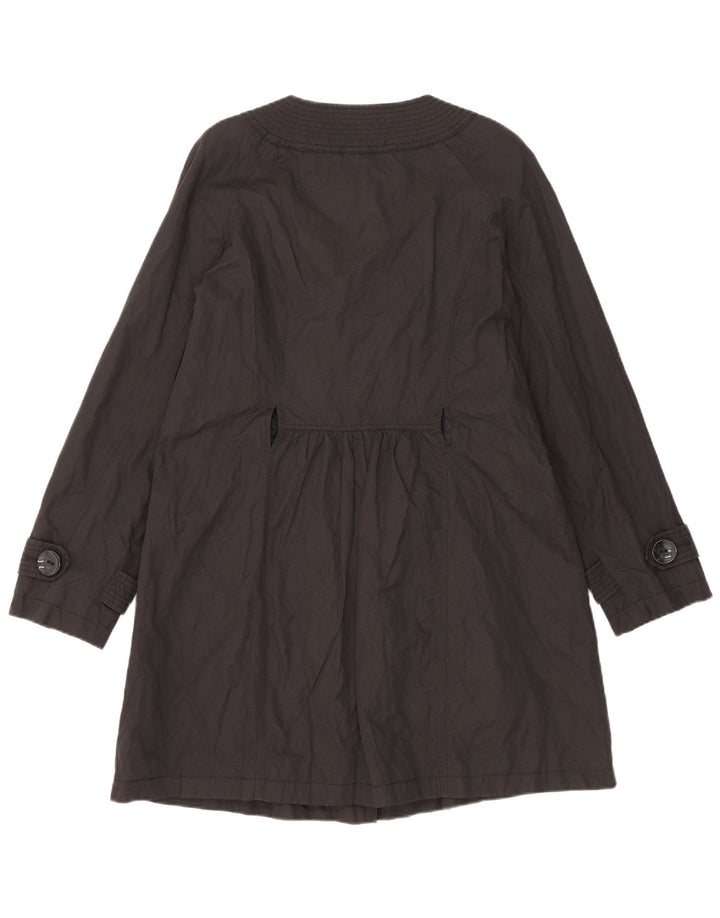 Женский тренч Marks & Spencer Autograph UK 14, средний черный хлопок