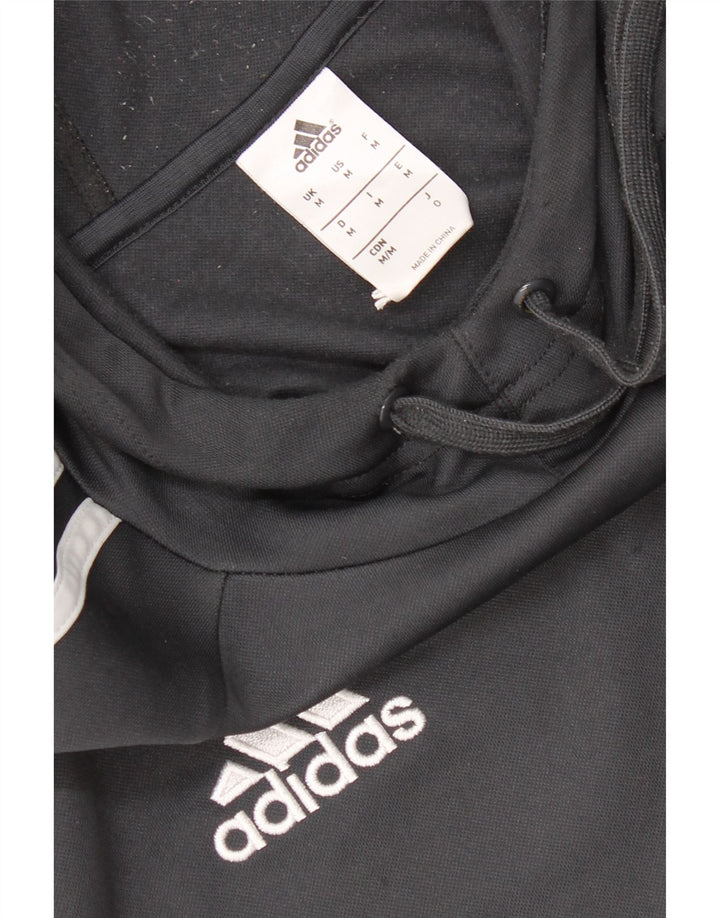 Мужской джемпер с капюшоном ADIDAS среднего серого цвета с цветными блоками
