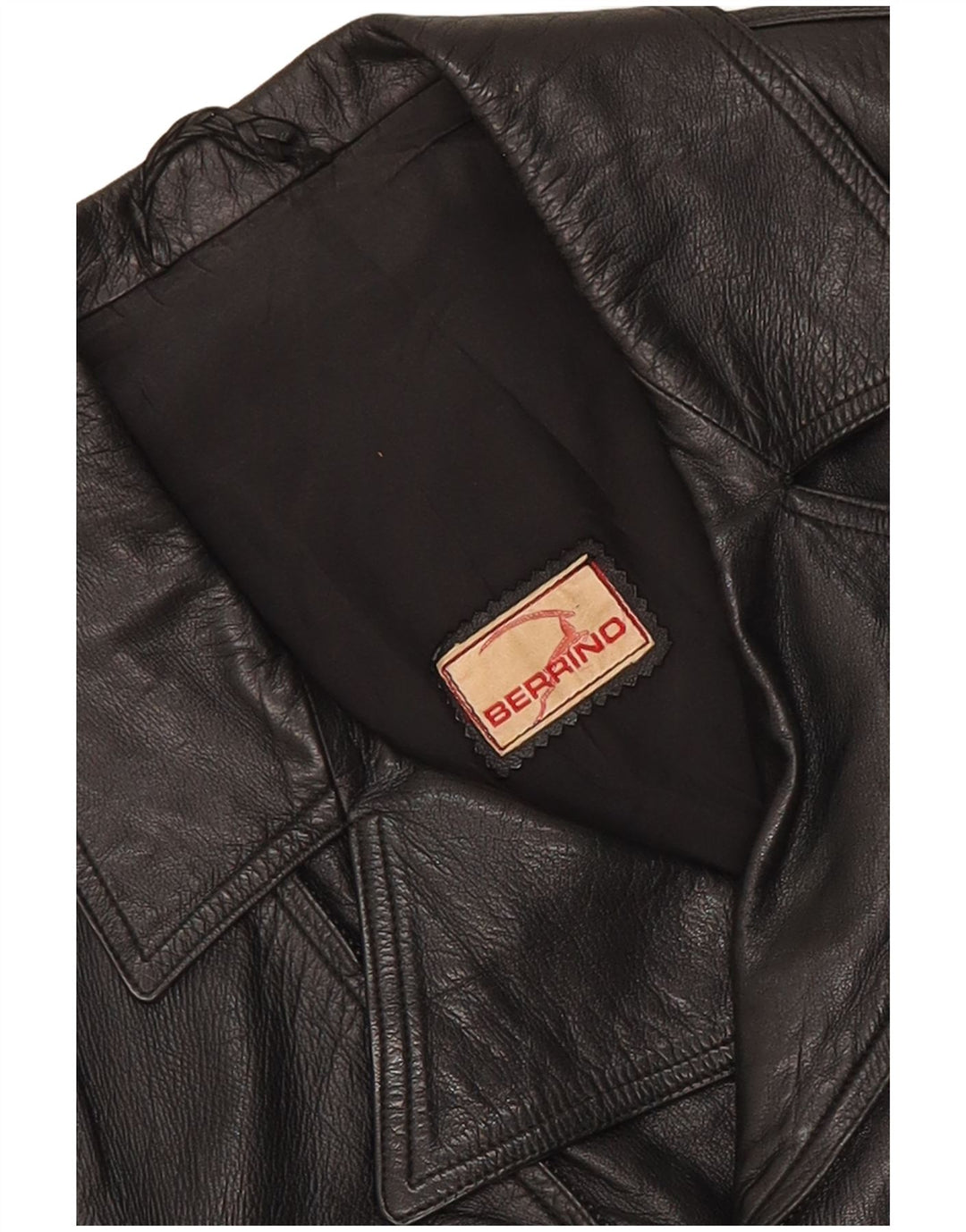 Мужская укороченная кожаная байкерская куртка Berrino IT 48 Medium Black