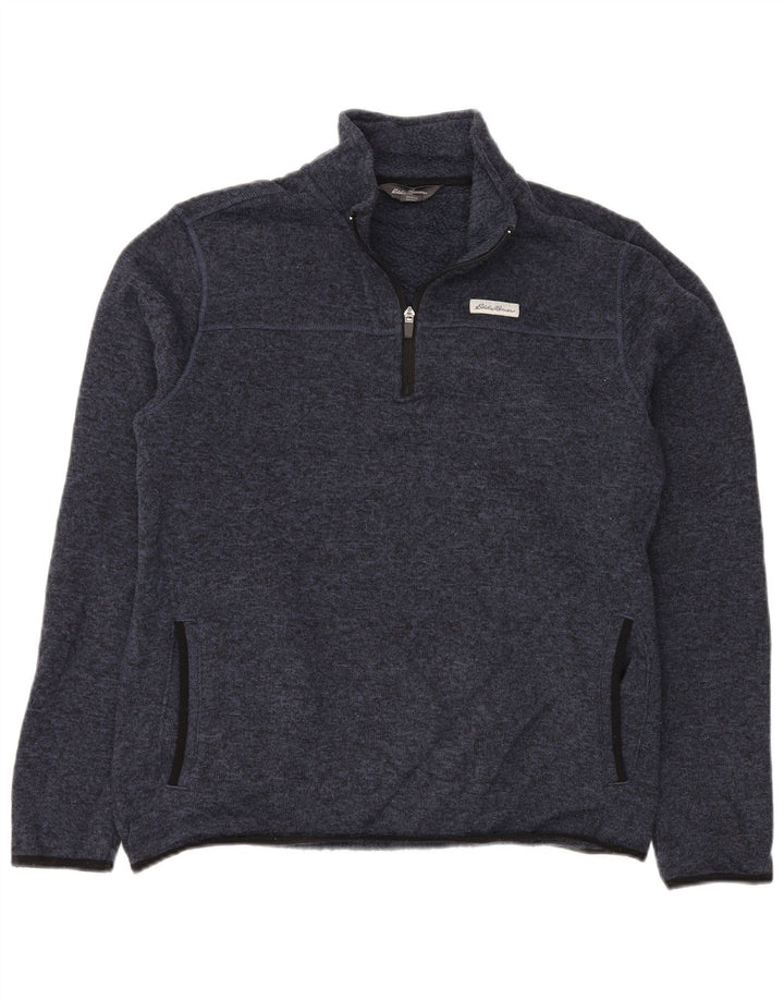 EDDIE BAUER Мужской свитшот с воротником на молнии, большой темно-синий полиэстер