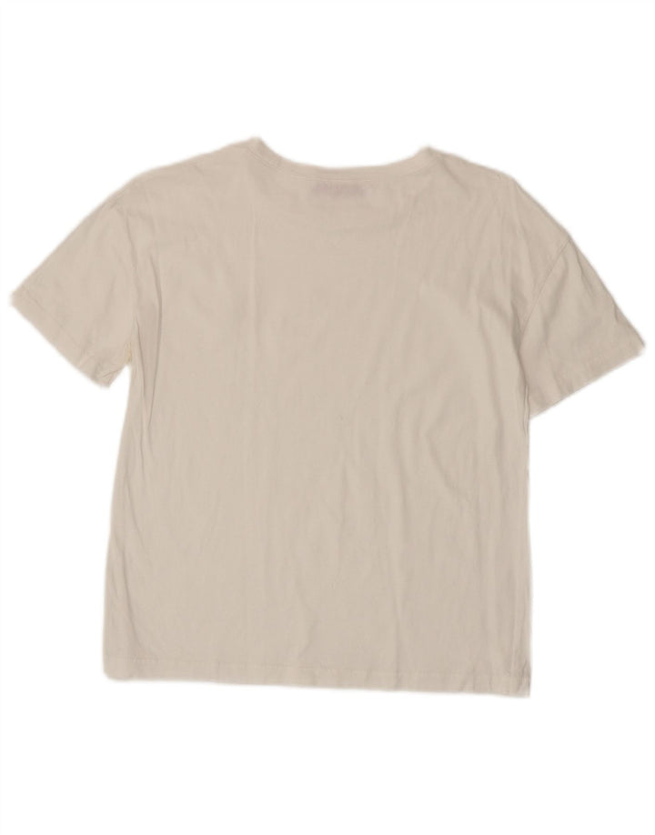 Женская футболка ZARA Top UK 10, маленькая, белая