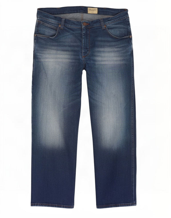 Мужские прямые джинсы Wrangler Greensboro W36 L30, синий хлопок