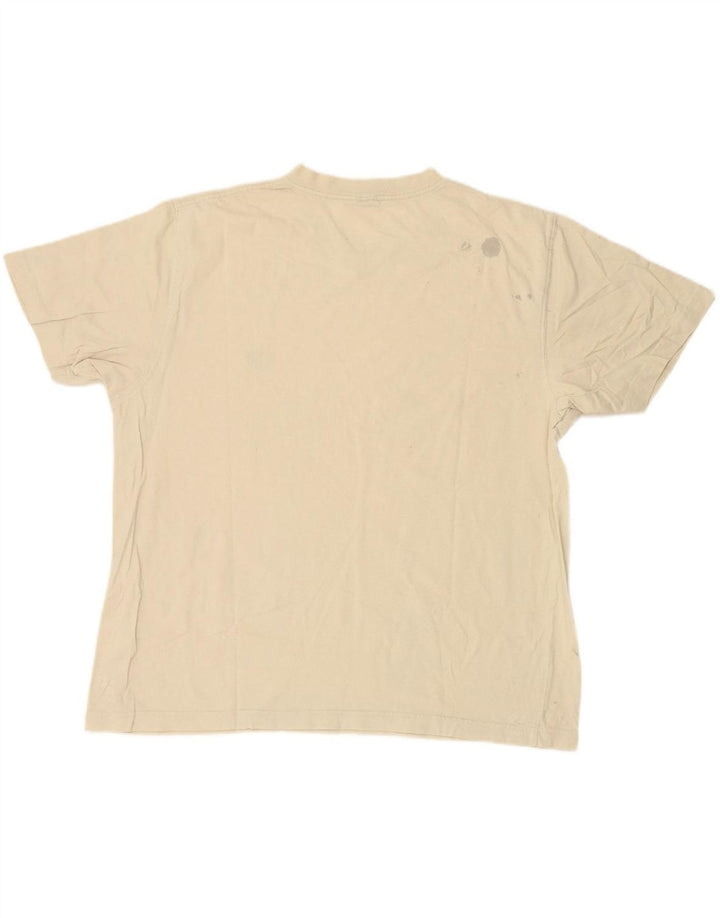 TIMBERLAND Mens T-Shirt Top XL Beige Cotton