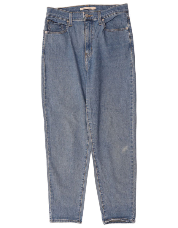 Женские зауженные джинсы Levi's Mom Jean с высокой талией W29 L27, синий хлопок