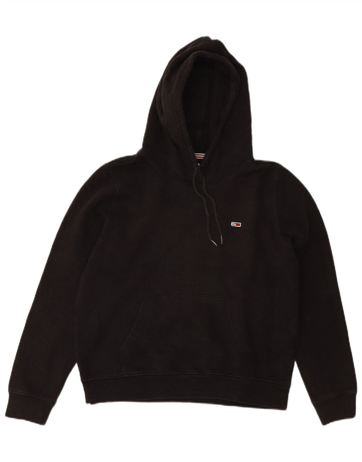 TOMMY HILFIGER Женский джемпер с капюшоном UK 14 Средний Черный