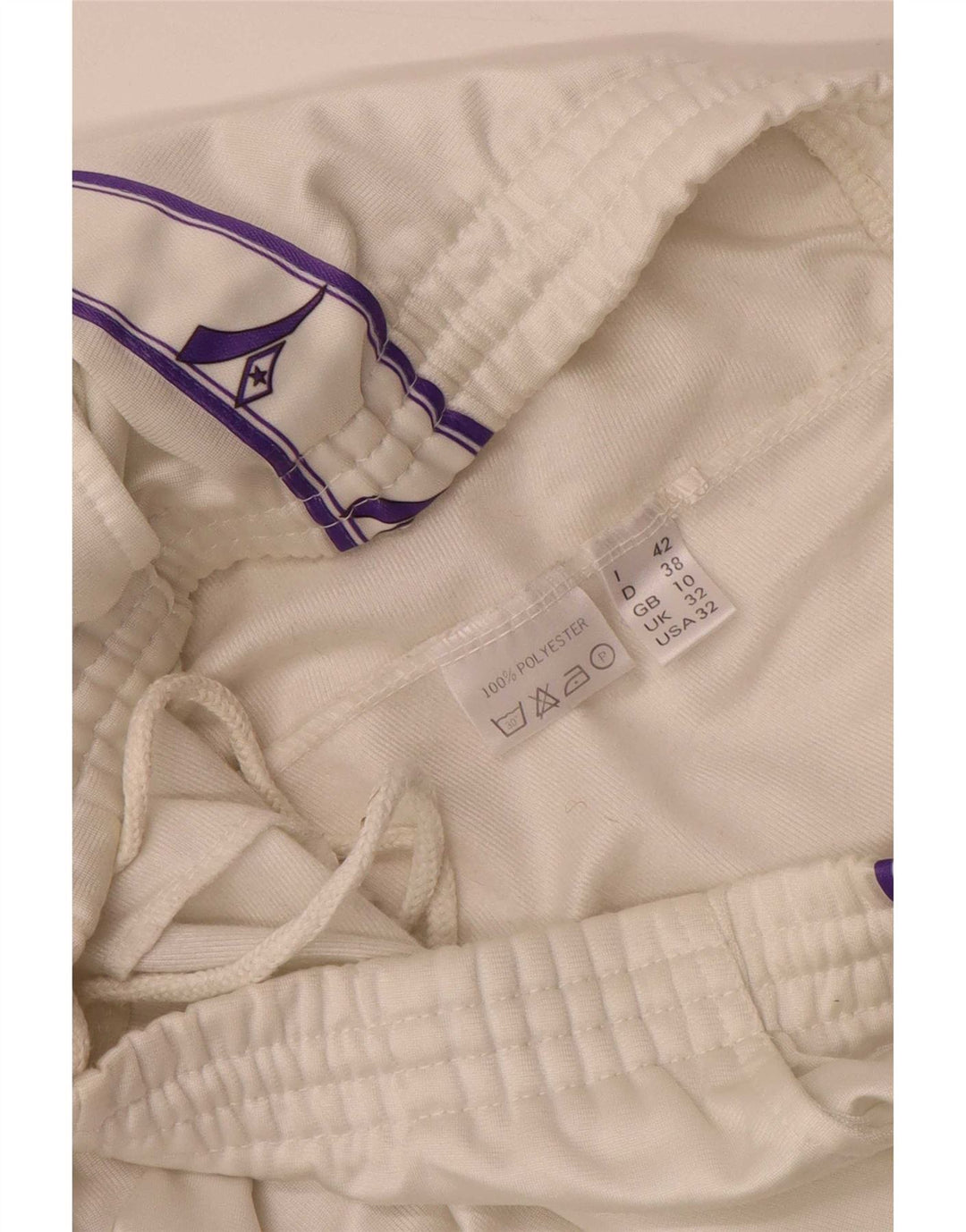 Женские спортивные брюки Diadora с графическим рисунком UK 10, маленький размер, белый полиэстер