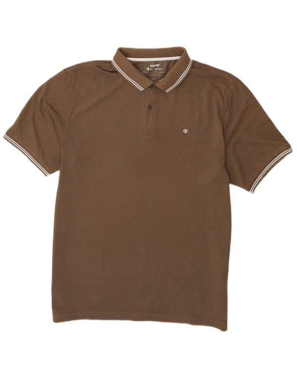 Мужская рубашка поло Champion Easy Fit 3XL, хлопковая коричневая полоска