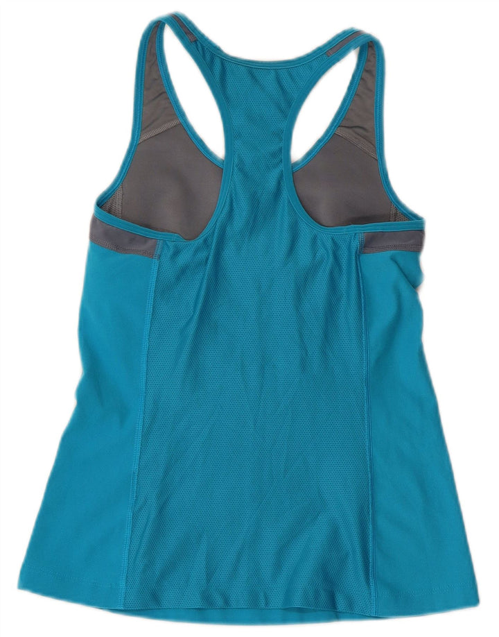 Женский топ с графическим рисунком NIKE Dri Fit UK 12, средний синий цвет с цветными блоками