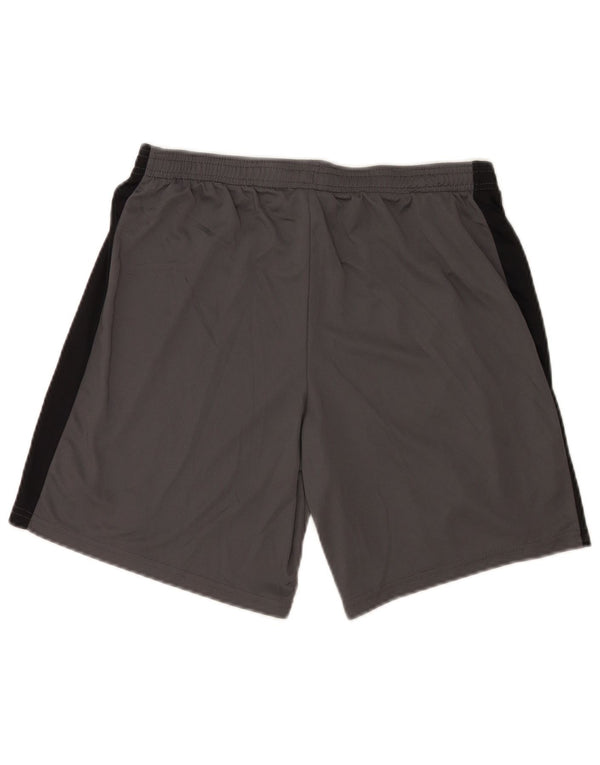 Мужские спортивные шорты Nike Dri Fit Slim, большие серые, полиэстер с цветными блоками