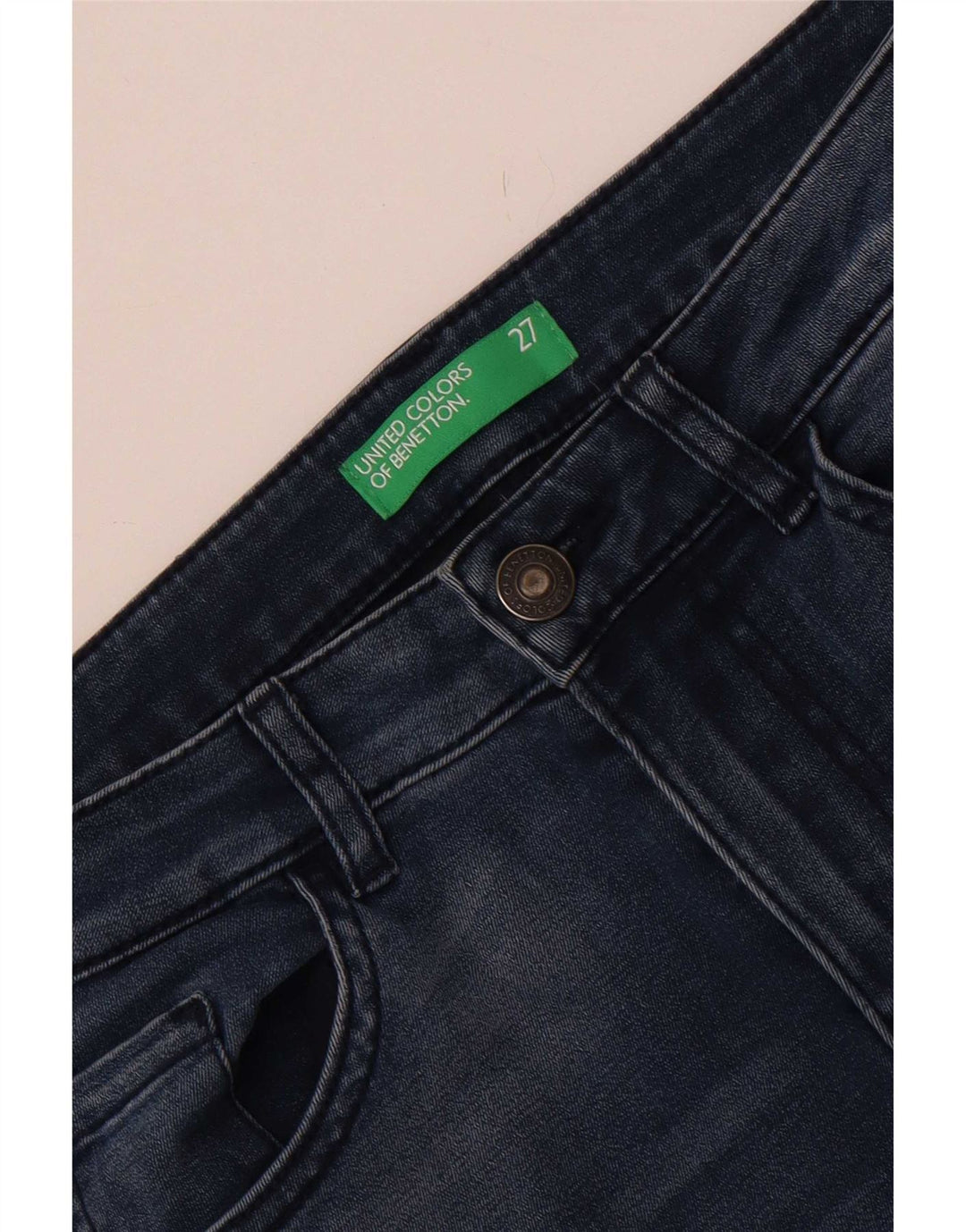 Женские джинсы скинни Benetton W27 L27 синие